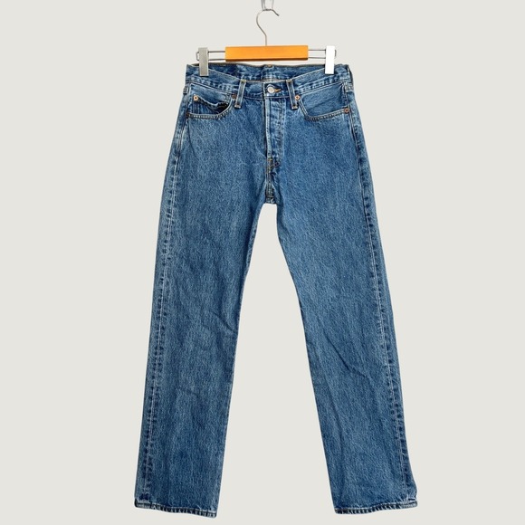Levi's Other - VTG Levis 501 Original Fit Jeans Mens W29 L30 Blue Straight Leg Button Fly Denim